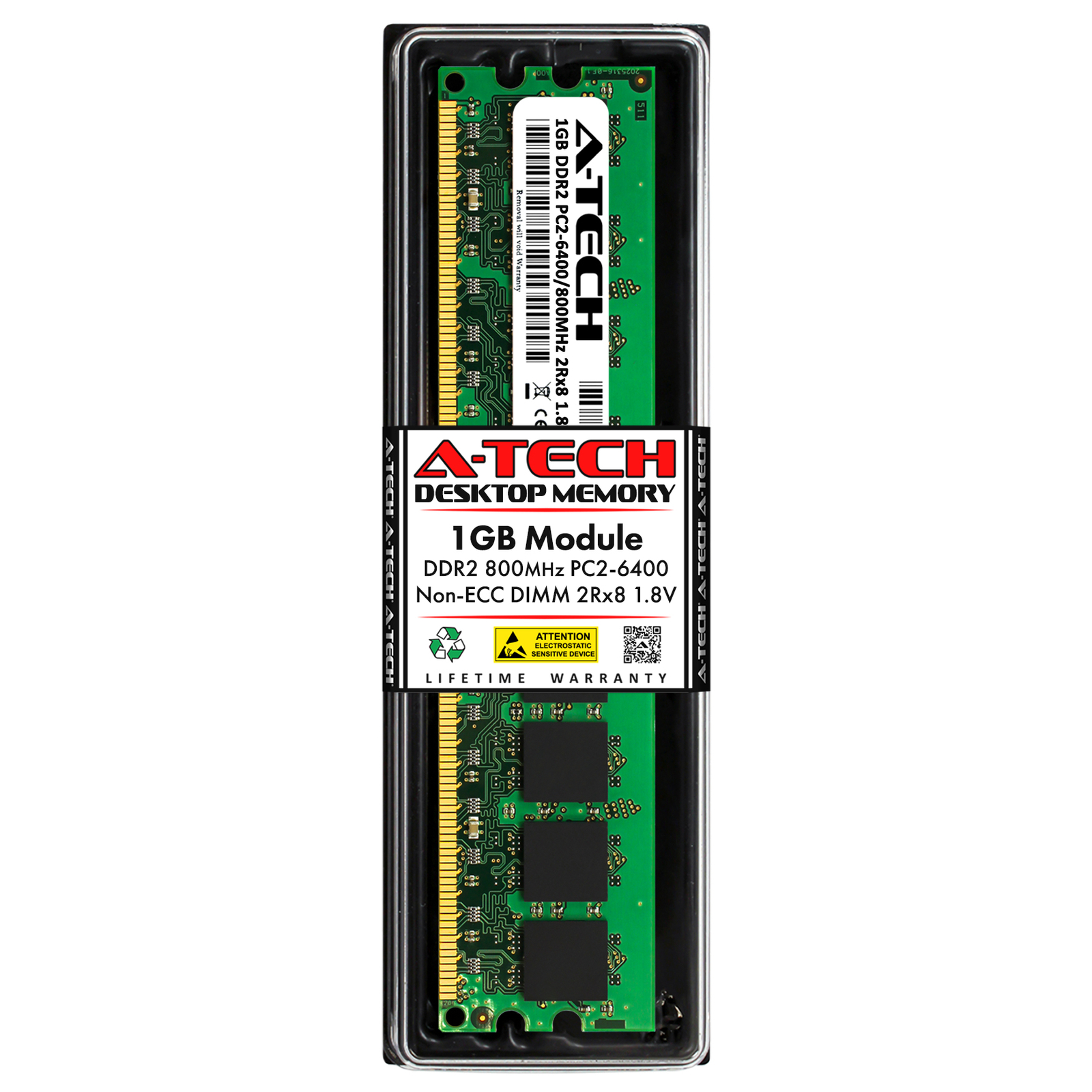 1GB DDR2 PC2-6400 DIMM Replacement for Qimonda HYS64T128020EU-2.5-B2 Memory RAM