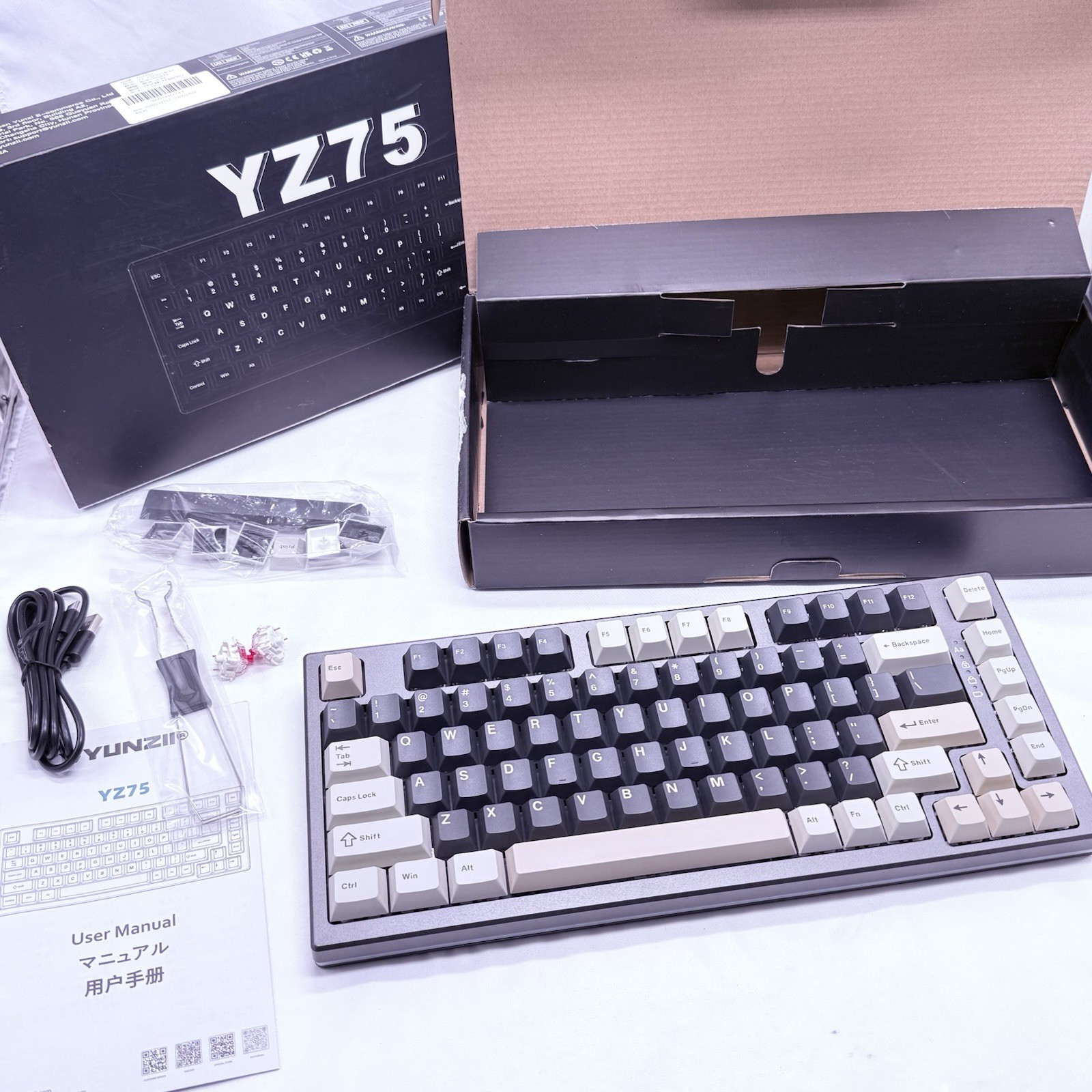 YUNZII YZ75 75% Hot Swappable Wireless Gaming Mechanical Keyboard, RGB Backlight