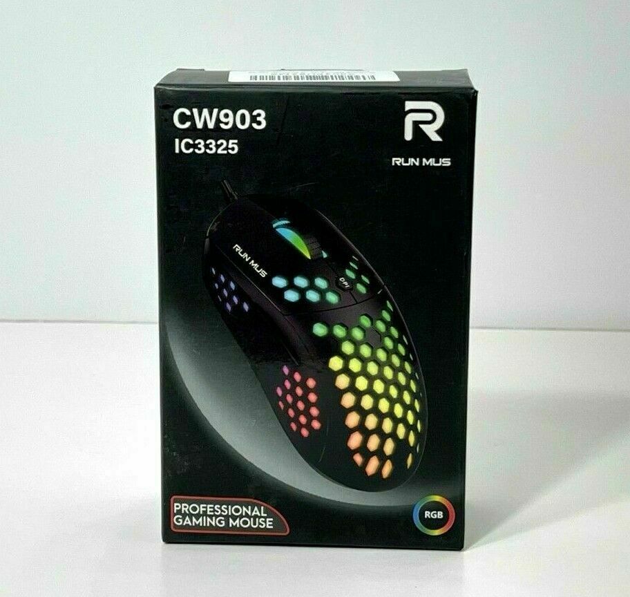 RUNMUS RGB Gaming Mouse with 6 Programmable Buttons Chroma RGB Backlit  IC3325 