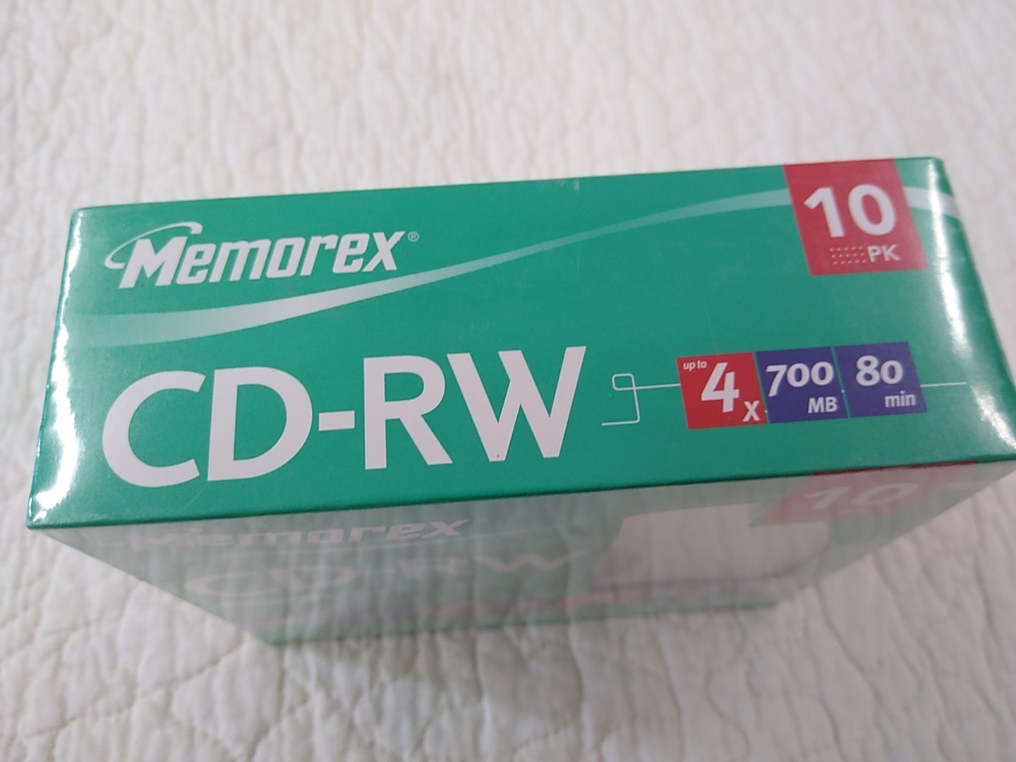 Memorex CD-RW 10 Pk Rewritable Compact Discs,700MB 80 MIN (Sealed)