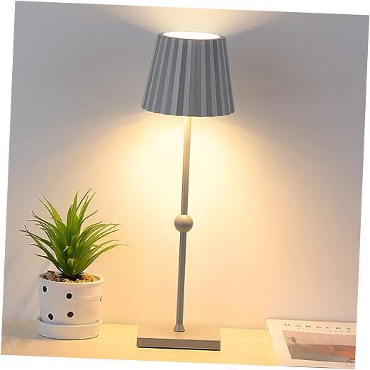  Battery Operated Table Lamp,5200mAh Cordless Portable 1 Count (Pack of 1) Gray