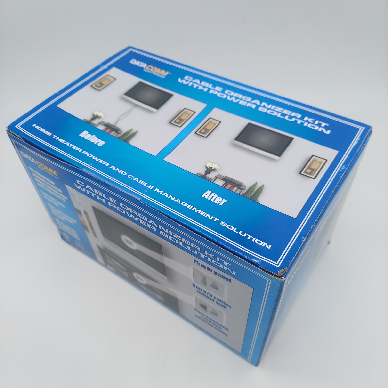 DataComm Cable Organizer Kit With Power Solution  (50-3323-WH-KIT) New Sealed