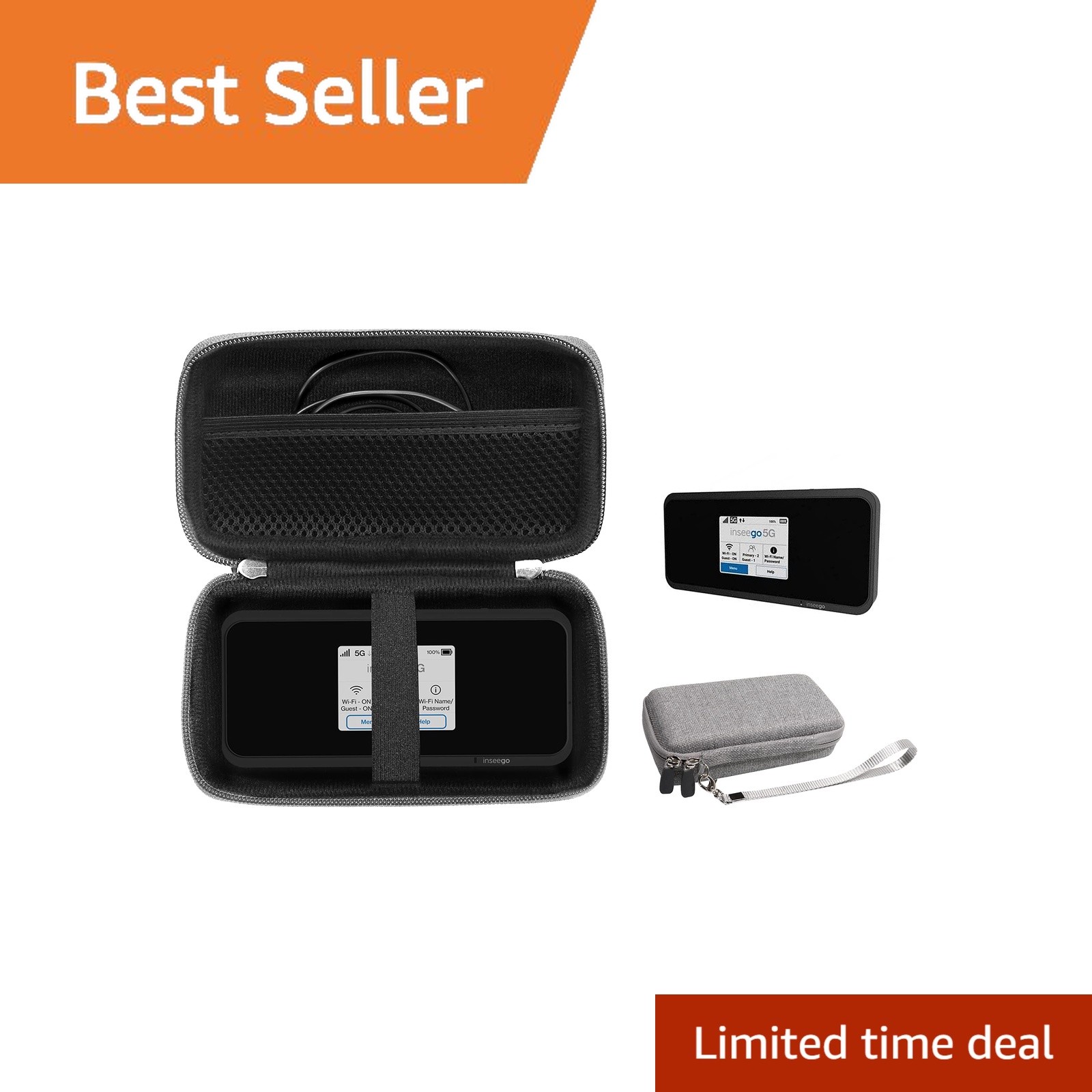CaseSack Inseego MiFi Hotspot Case, Tweed Gray