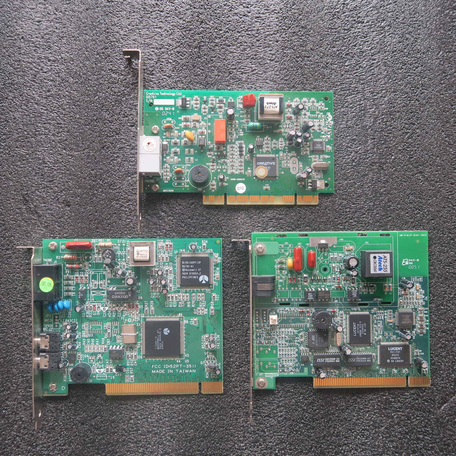 3x PCI Internal Data/Fax Modem 56k/V90 RJ11 DI5791/52PT-3511/94V-0