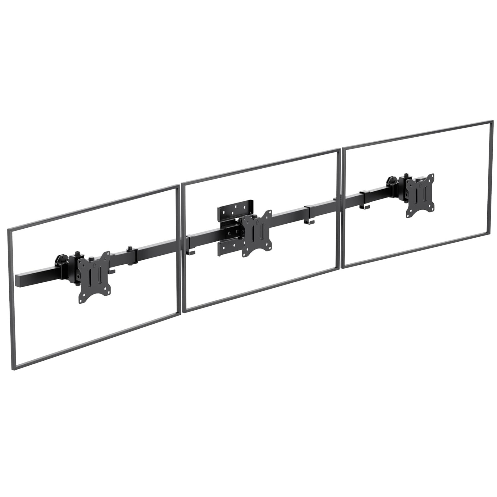 WALI Triple Monitor Wall Mount for 17 to 32 Inch, Computer Monitor Arm for 3 ...