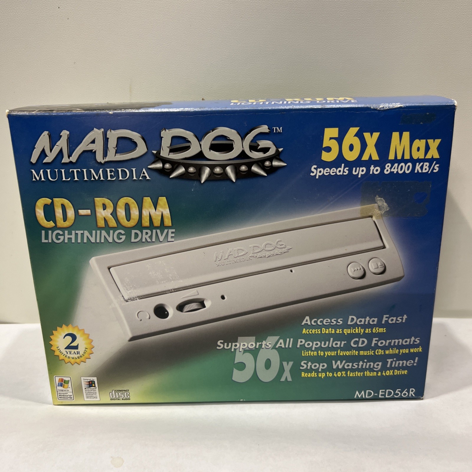 Mad Dog Multimedia 56X CD-ROM Lightning Drive MD-ED56R NIB