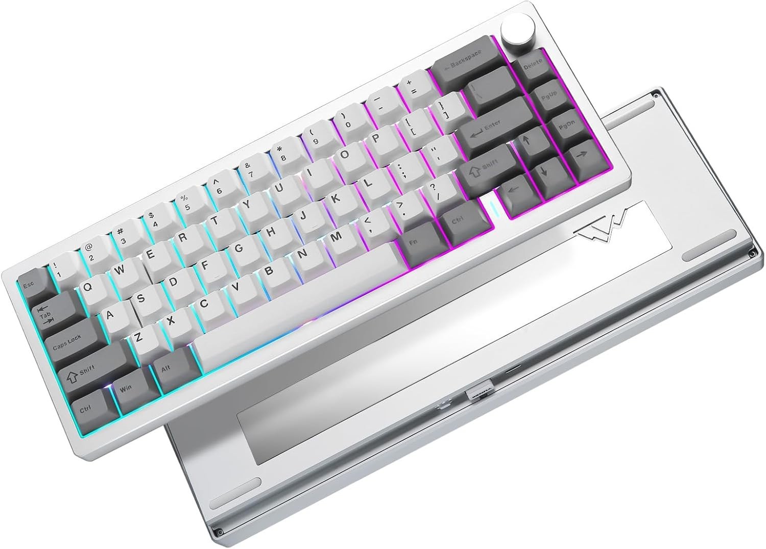 Yunzii AL68 Wireless Aluminum Mechanical Keyboard Silver QMK VIA Hot Swap 65%