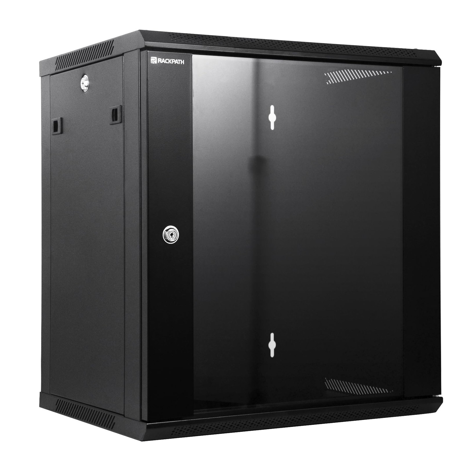 RackPath 12U Performance Wall Mount Server Cabinet Network Rack Enclosure, Quiet