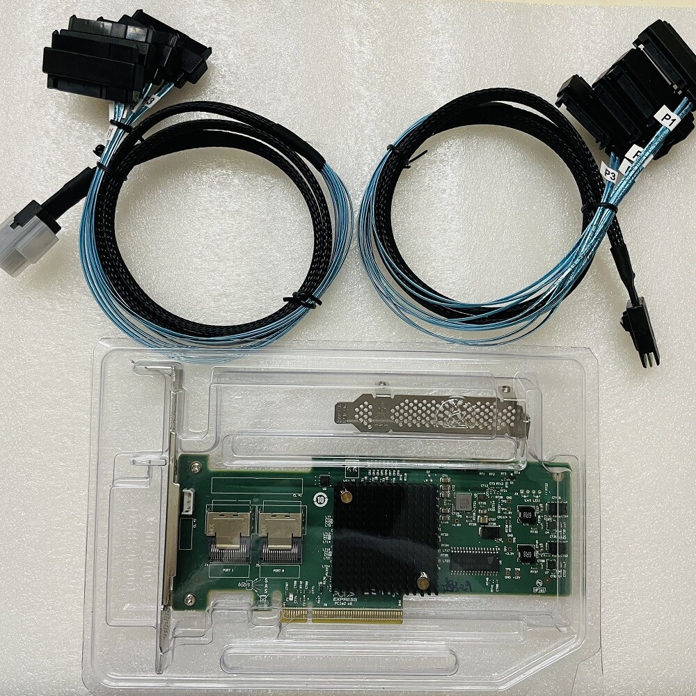LSI 9240-8i FW 6Gbps HBA 9211-8i P20 IT ZFS FreeNAS 2X Mini SAS 8482 cable
