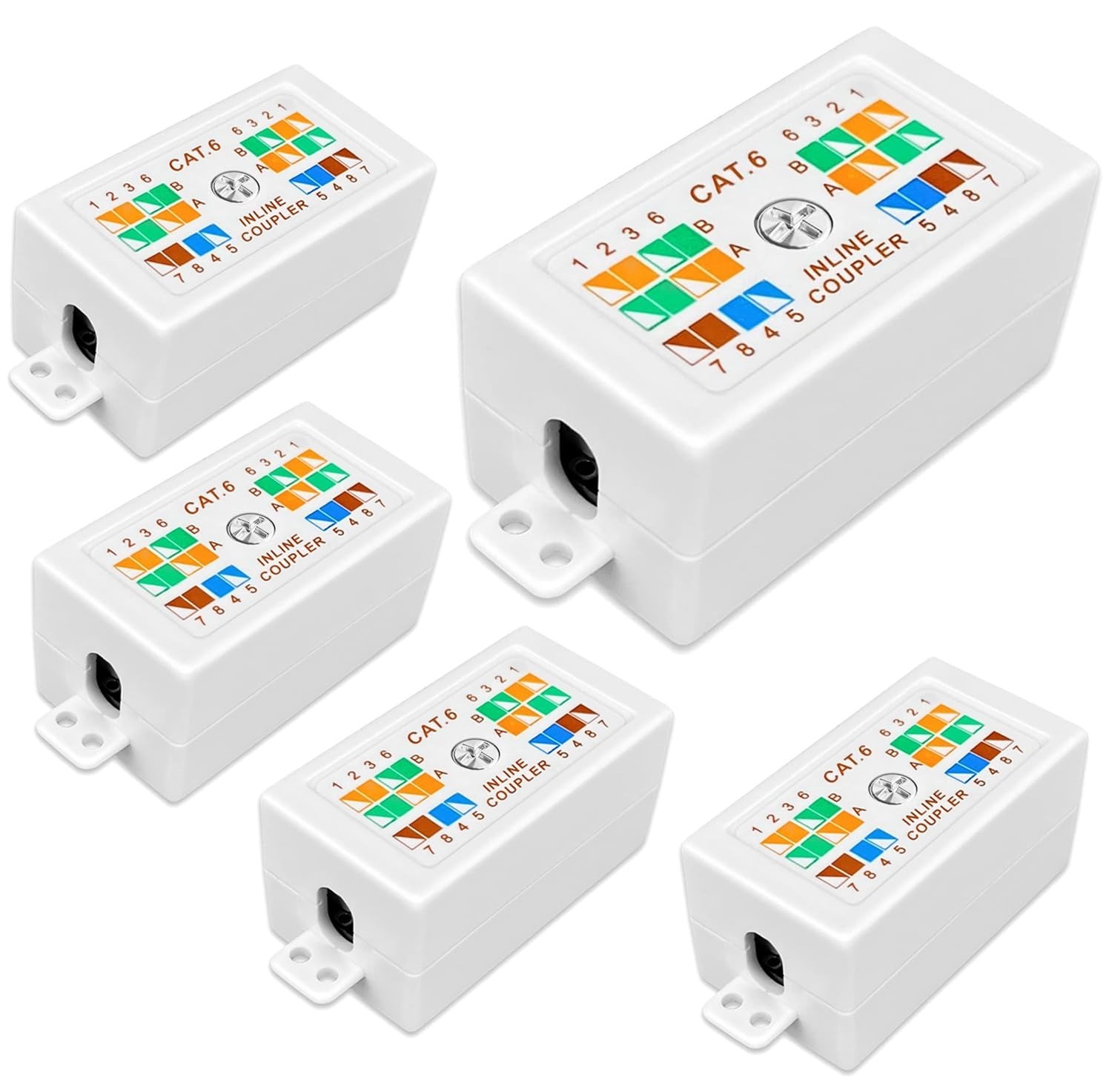 Cat 6 Junction Box 5 Pack Cat5E Splice Connector Unshielded Punch down Type