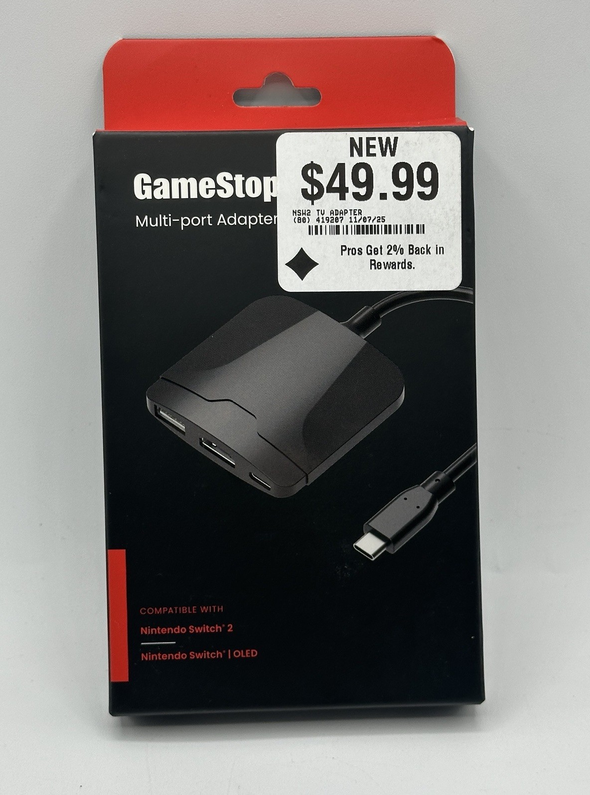 NEW Nintendo Switch 2 Mini Dock GameStop USB-C Multi Port Adapter Dongle 