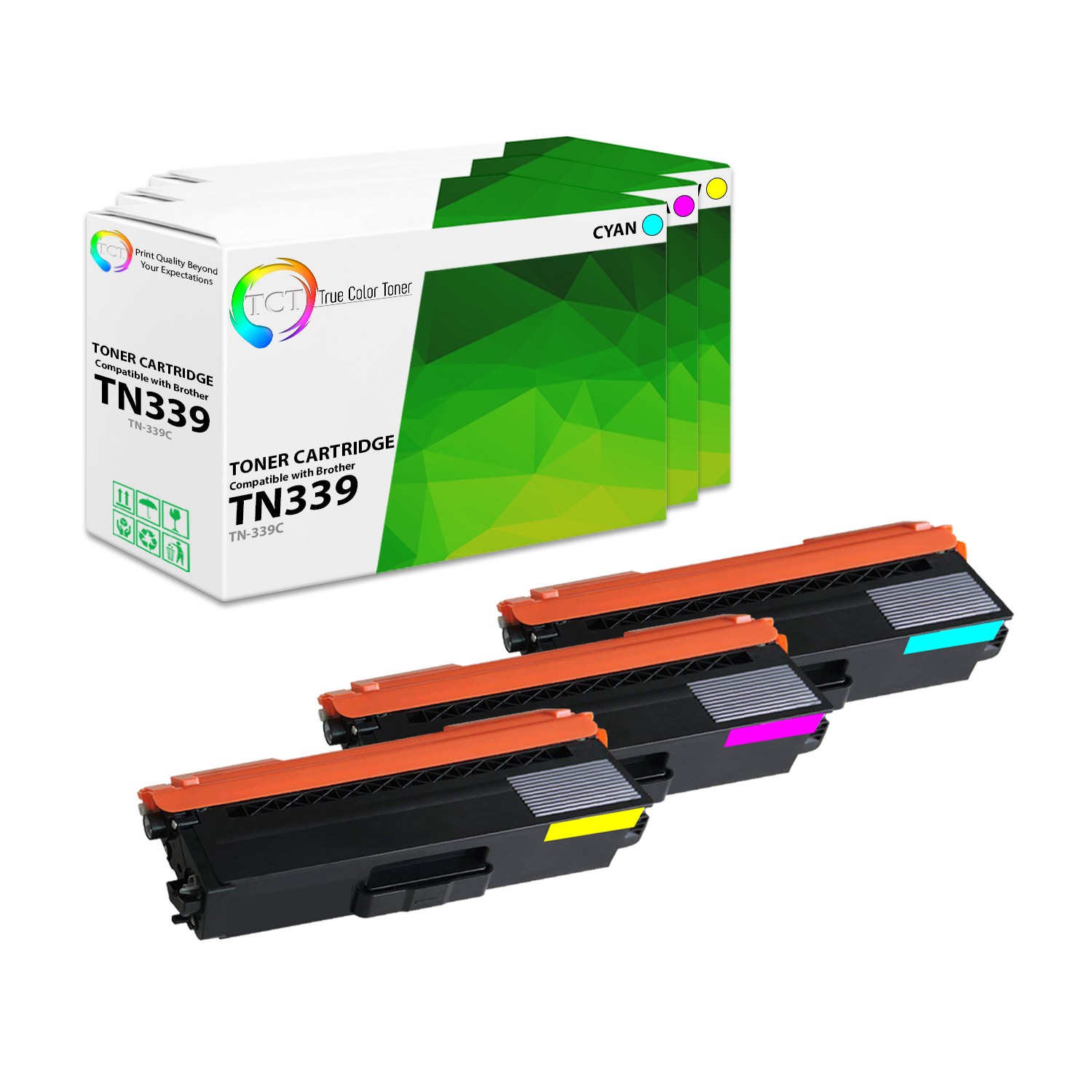 TCT 3PK TN339 Super High Yield Compatible Color Set For Brother HL L9200cdw MFC