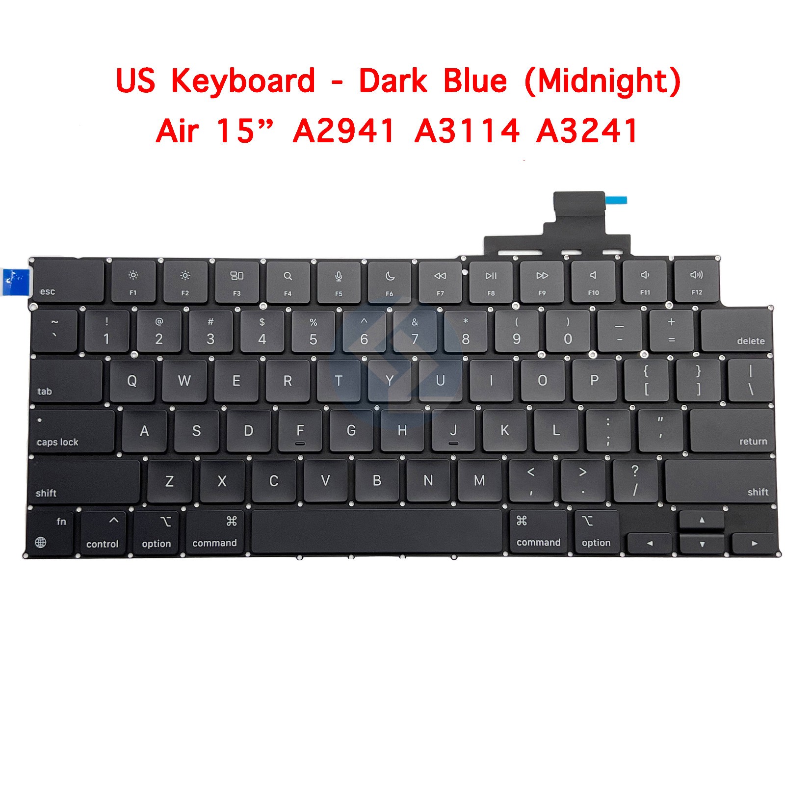 NEW US Dark Blue (Midnight) Keyboard MacBook Air 15" A2941 M2 A3114 M3 A3241 M4