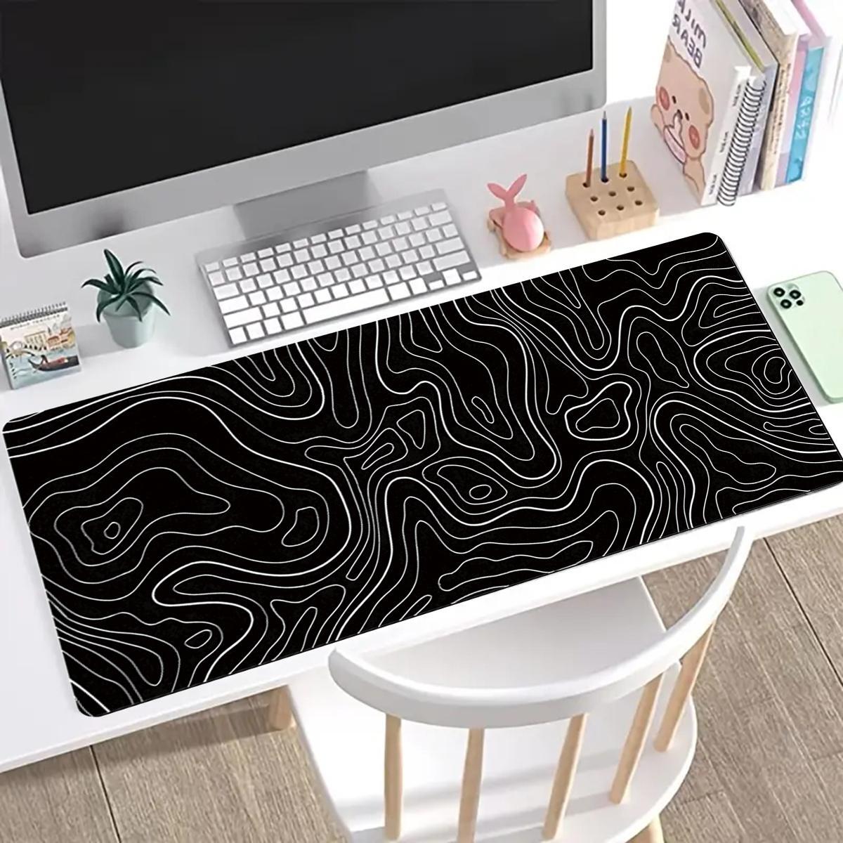 1Pcs Gaming Mouse Pad Large Keyboard Pad 31.5 x 11.8in Topographic  Mouse Pad