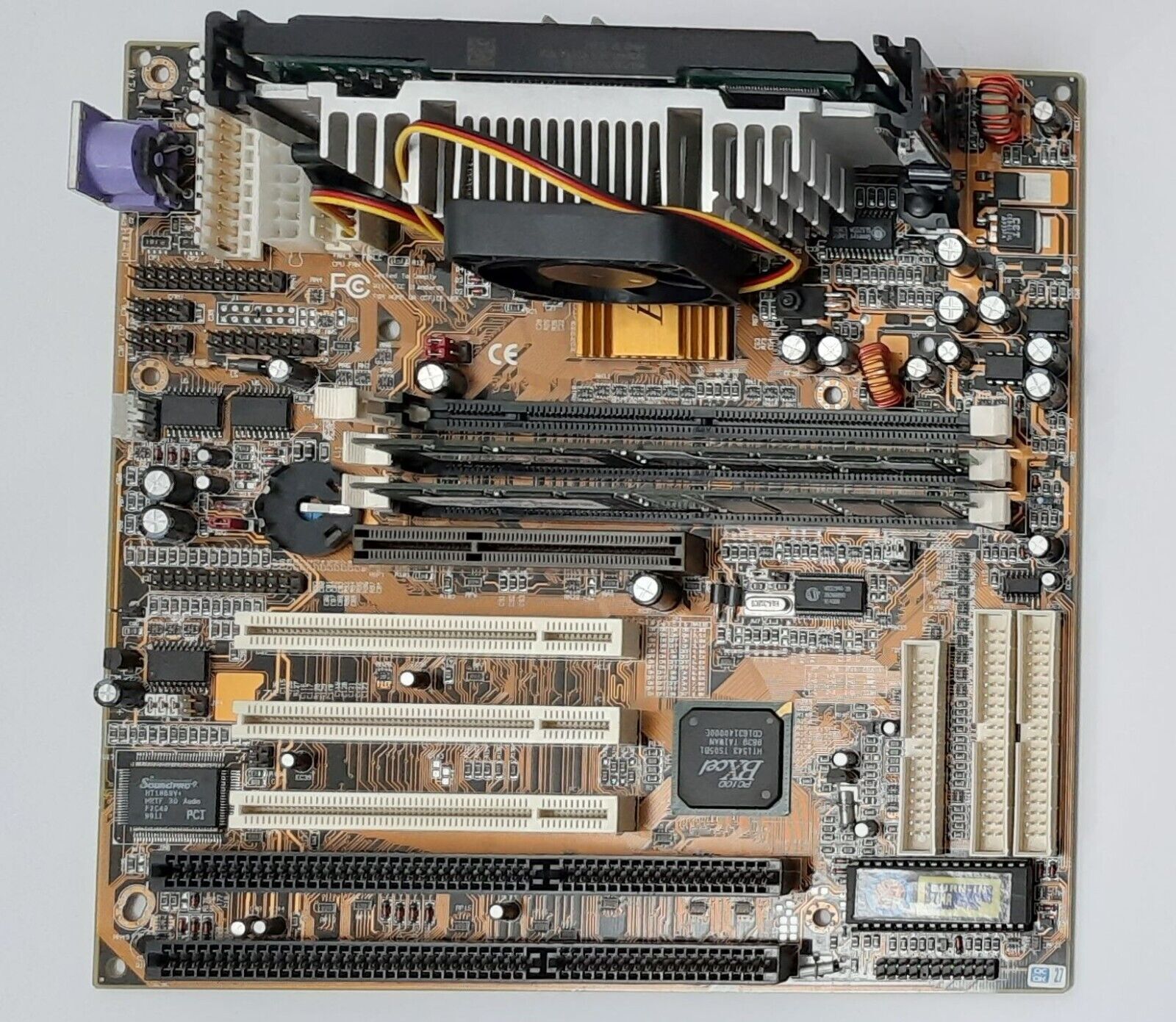 PCChips M726 Slot 1 ISA AGP Retro Motherboard + Pentium II 400MHz + 128MB RAM