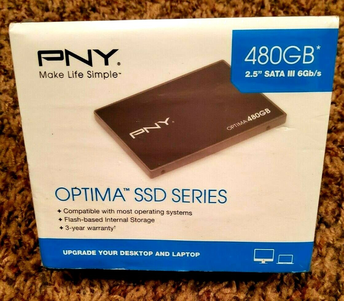 PNY 480GB SSD, Internal Solid State Drive, Optima Series, SSD7SC480GOPT-RB, NEW