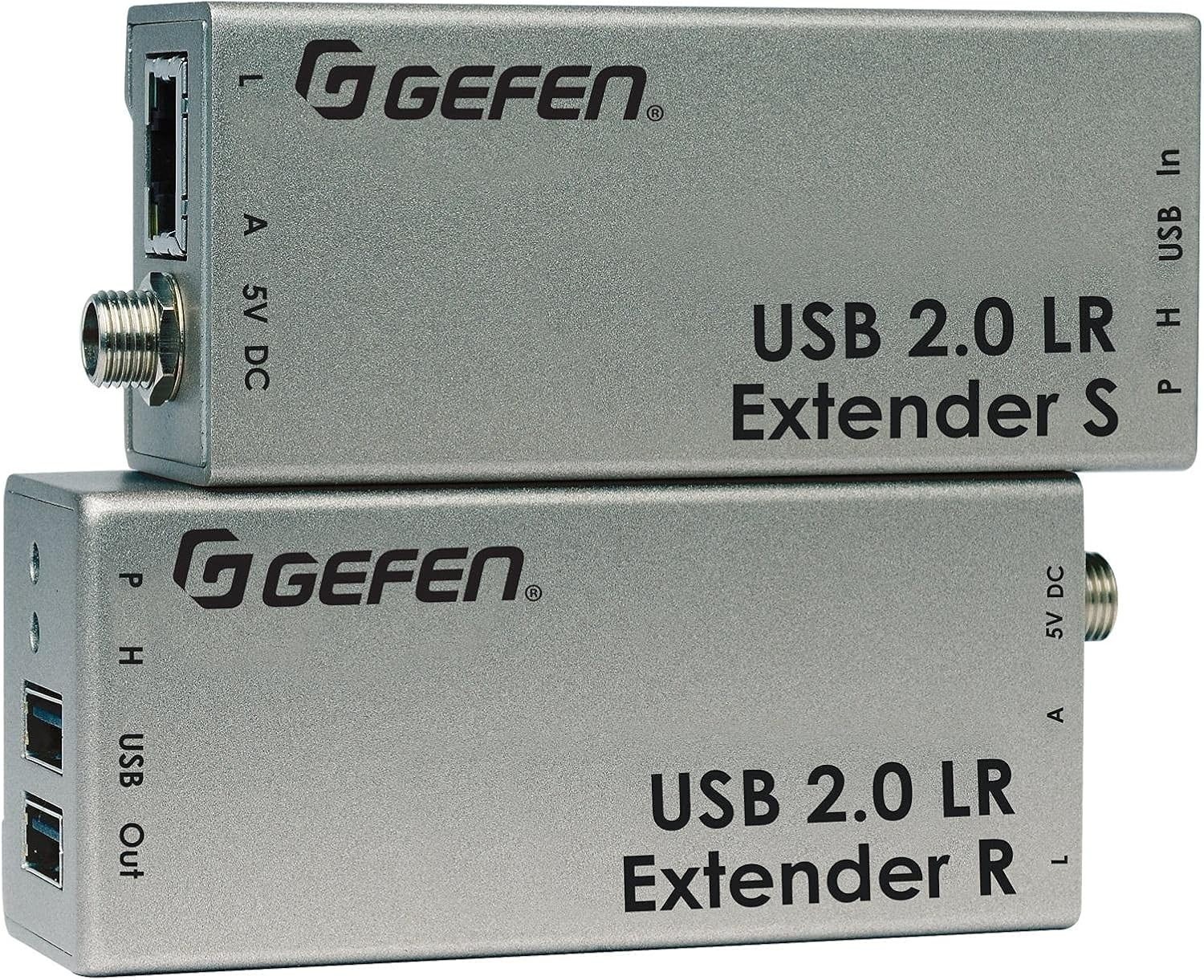 Gefen EXT-USB2.0-LR USB 2.0 LR Extender RJ-45 Powered 330 ft Silver