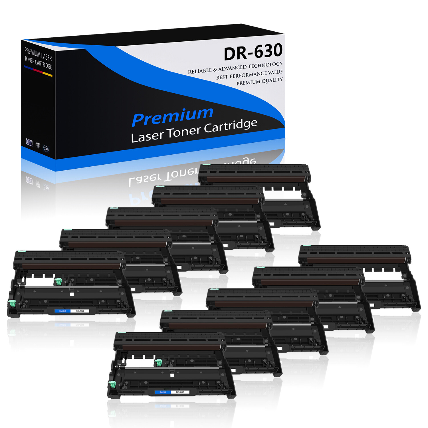 10PK DR630 Drum Unit for Brother DR-630 HL-L2380DW MFC-L2700DW DCP-L2540DW