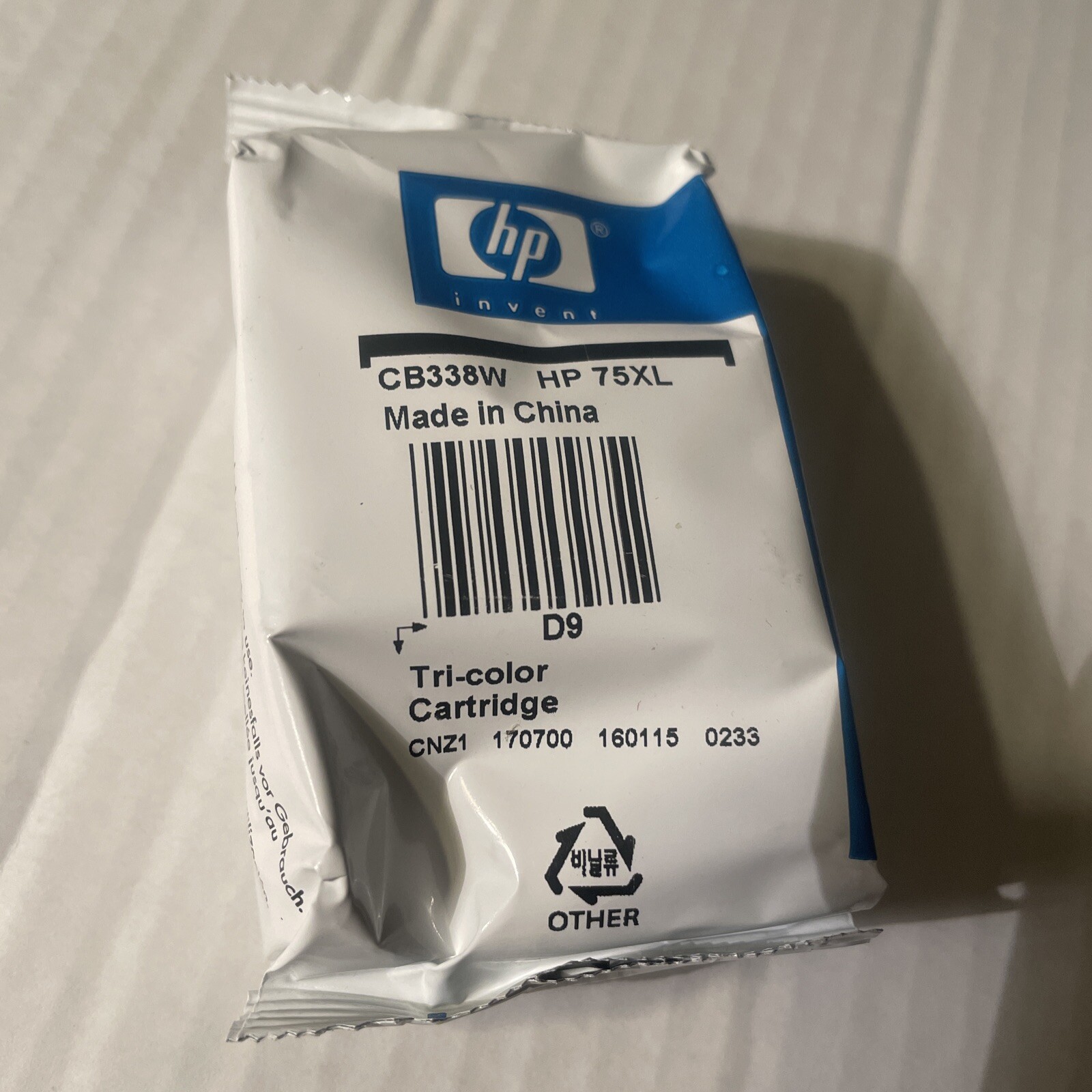 Genuine HP 75XL CB338W Tri-Color Ink Cartridge  NEW OEM SEALED NO BOX