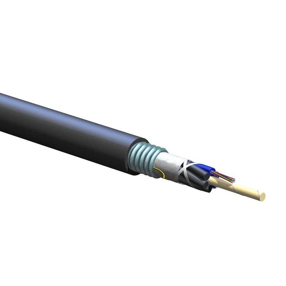 1000' 012TUC-T4180D20 12 Fiber 50 µm Multimode (OM3) Gel-Free Fiber Optic Cable