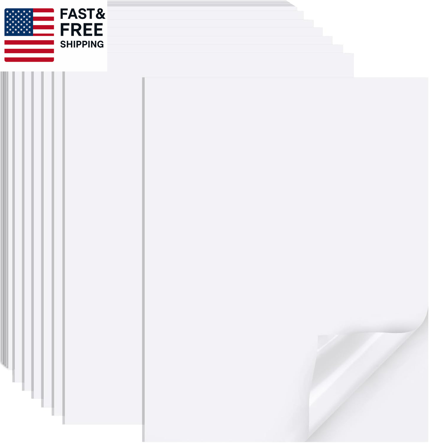 Printable Sticker Paper for Inkjet Printer, 40 Sheets 8.5"X11'' Matte St