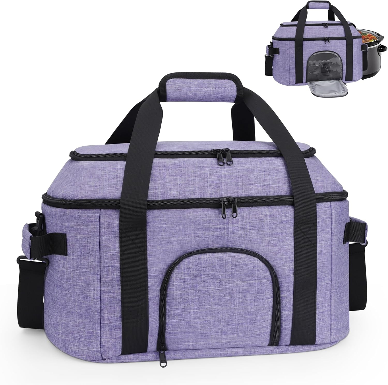 DD DEVILLI Double-Layer Slow Cooker Carrying Bag for 6-8 Quart CrockPot and H...