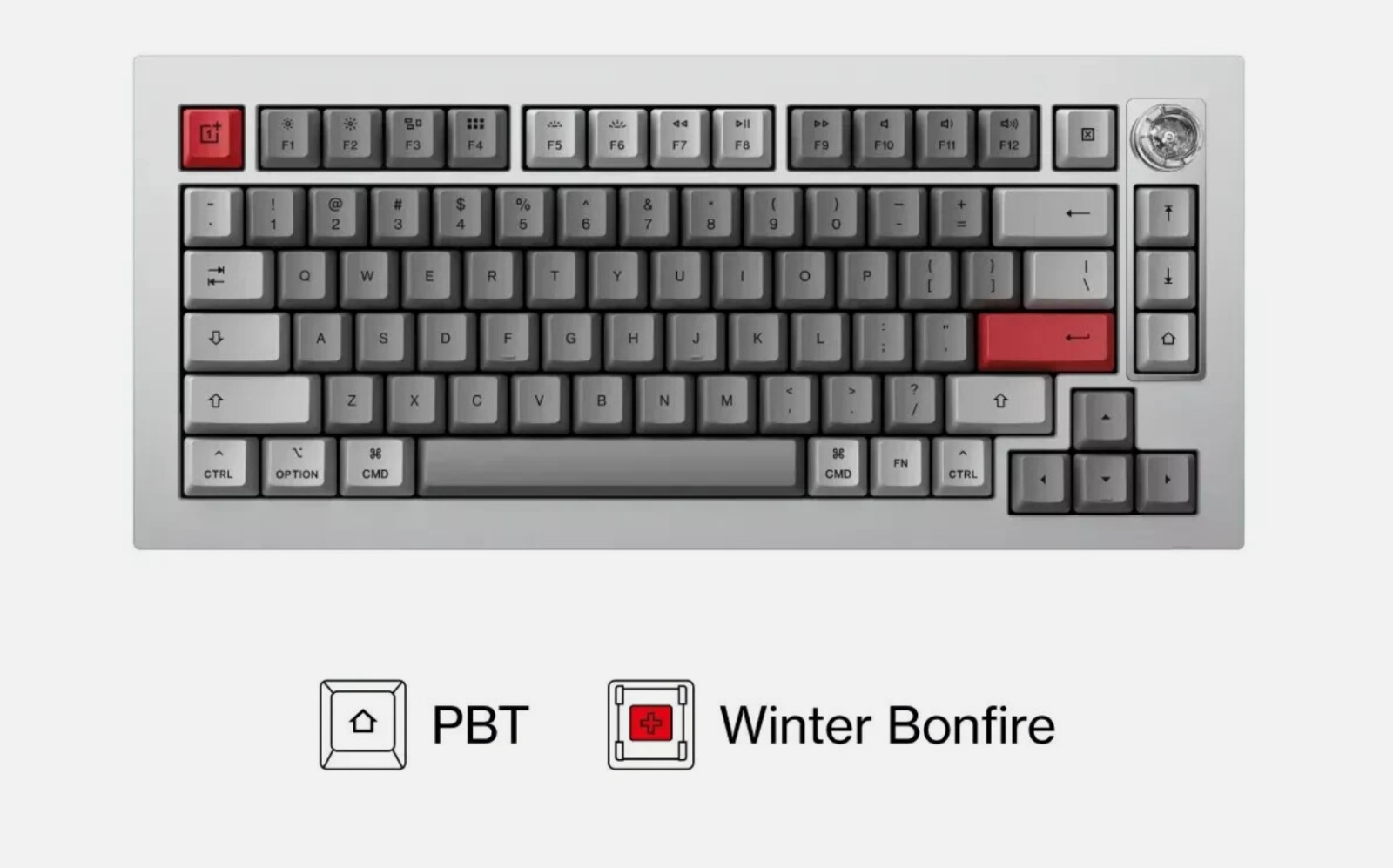 One Plus Keyboard 81 Pro Winter Bonfire Mechanical Tactile Dark Grey USB Type-C