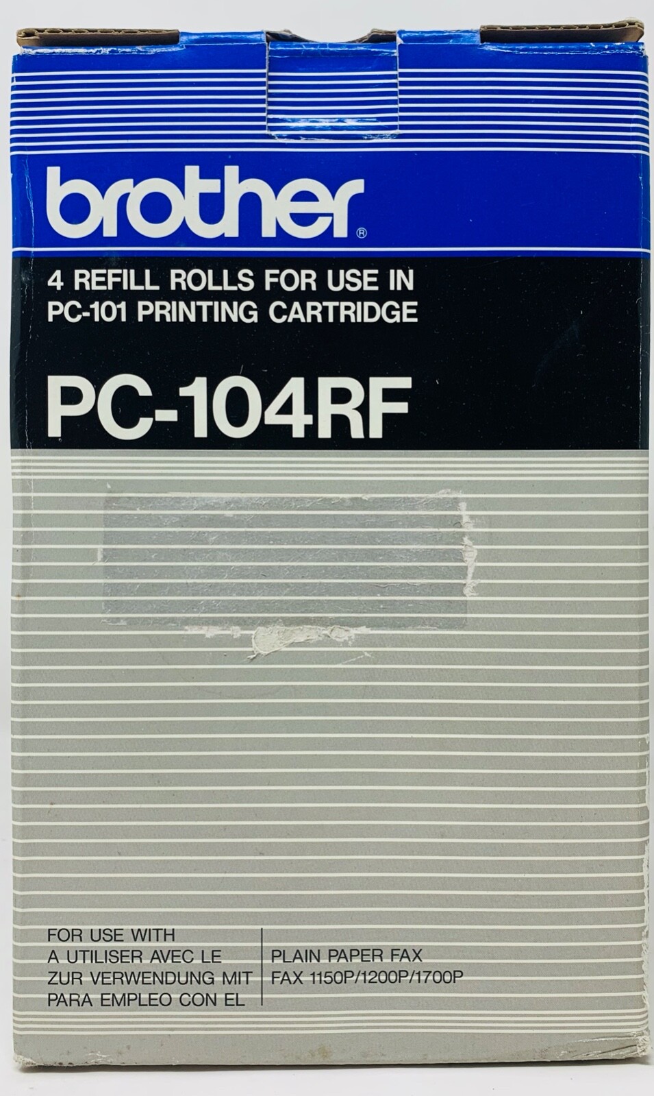 BROTHER PC-104RF GENUINE TTR TAPE 4 ROLLS FOR BROTHER FAX 1150P/1200P/1700P