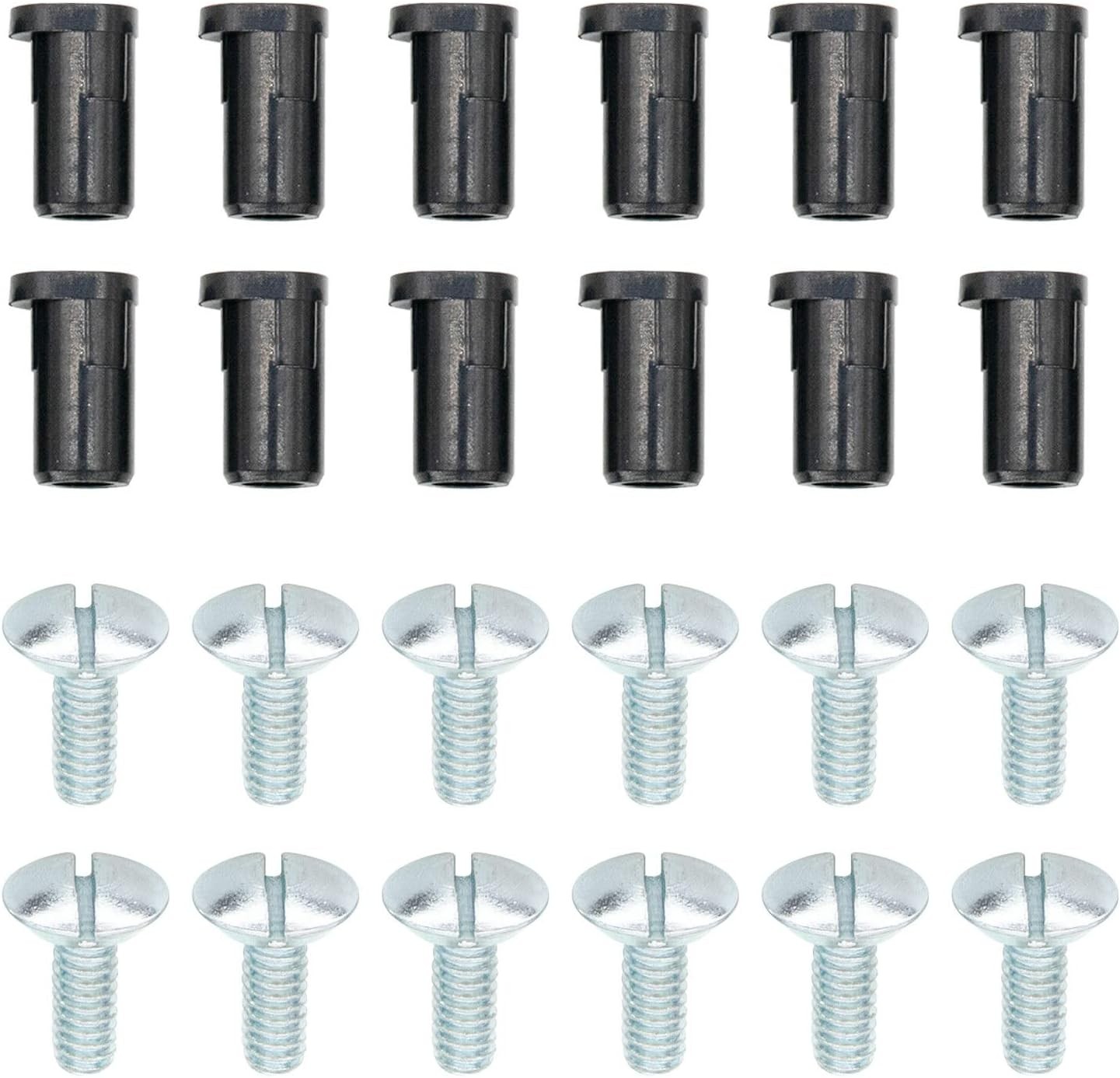 12Pcs Center Caps & 12Pcs Screws Kits Compatible with Bronco F150 Van,560-3026