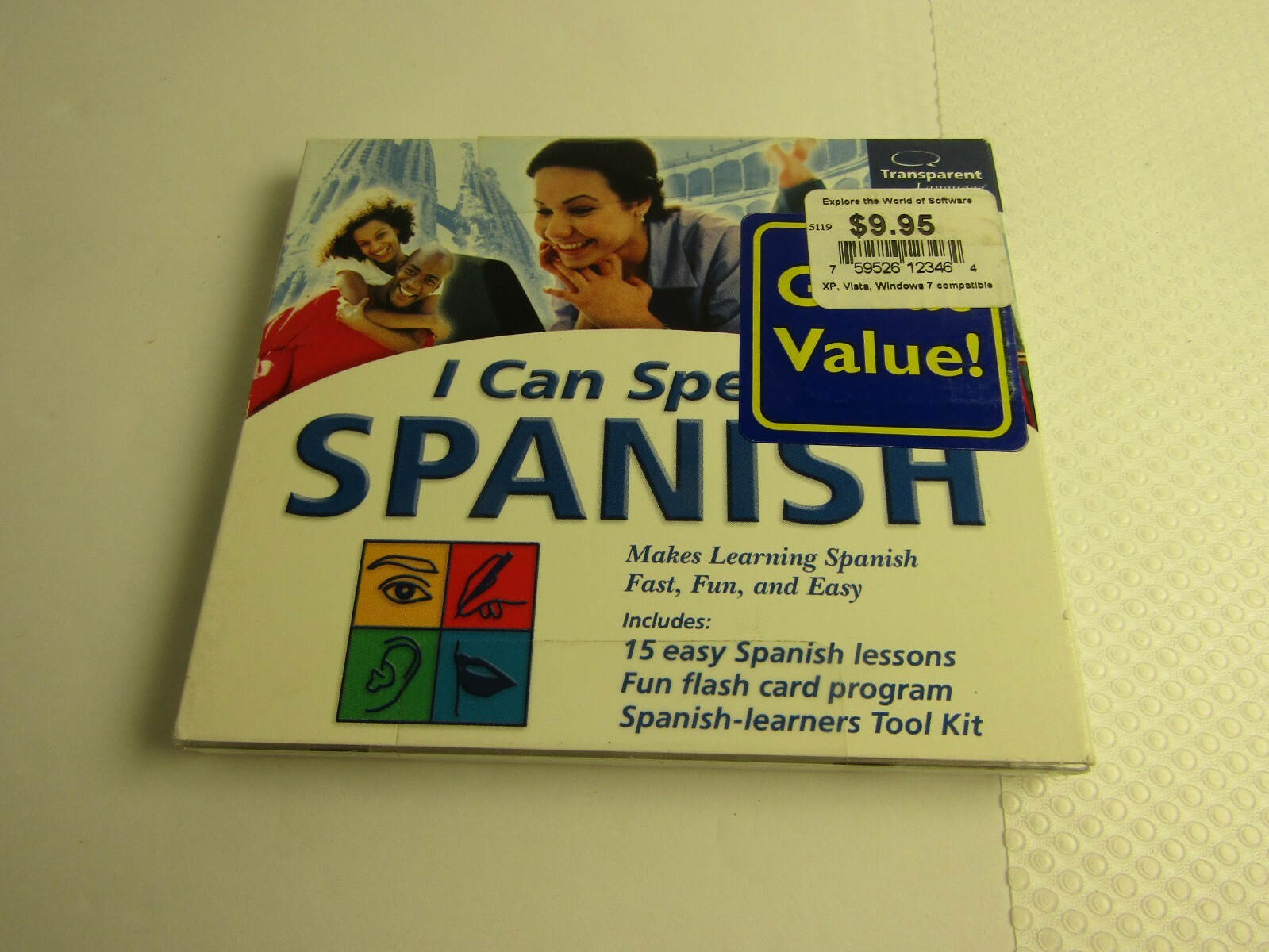 I Can Speak Spanish PC Cd Rom compatible with XP, vista and win 7