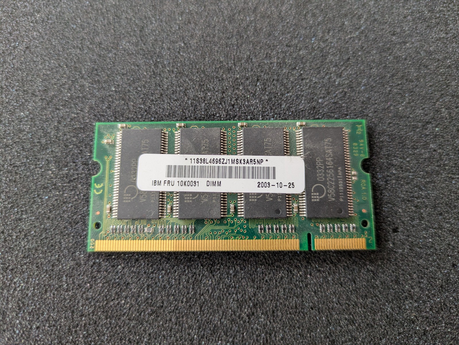IBM Laptop Memory SODIMM 256MB DDR 266Mhz 10K0031