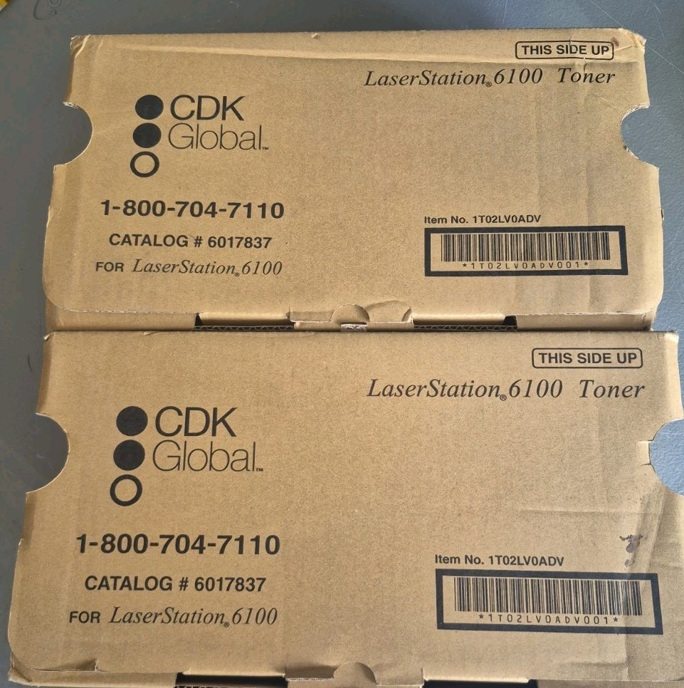 CDK GLOBAL 6017837 2 PACK Laser Station 6100 Toner Cartridge 