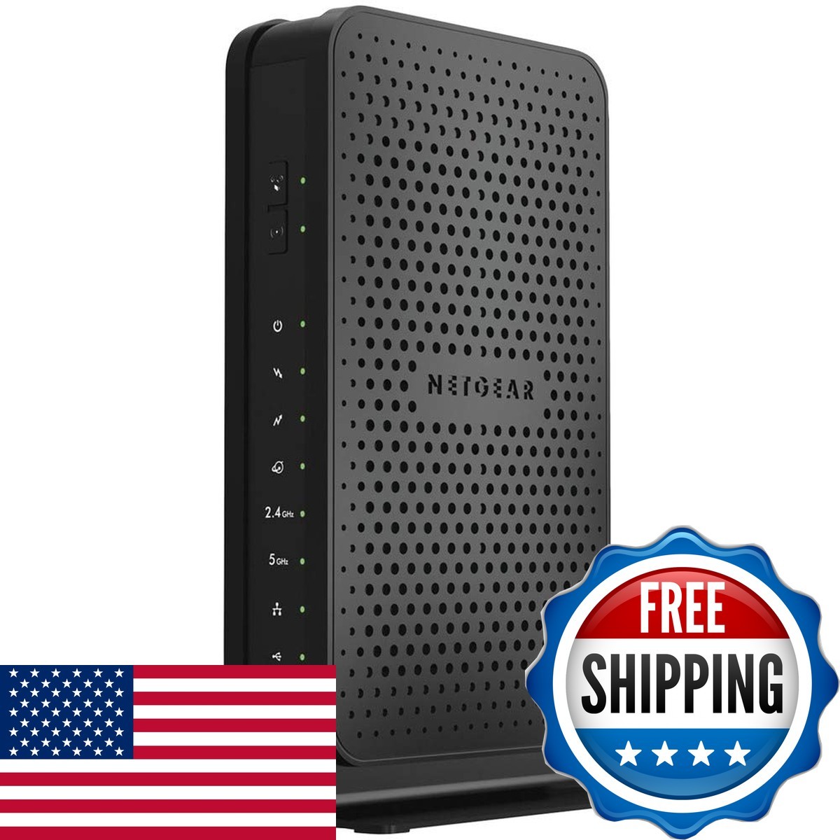 NETGEAR C3700-100NAR DOCSIS 3.0 WiFi Cable Modem Router N600 8x4 for Xfinity