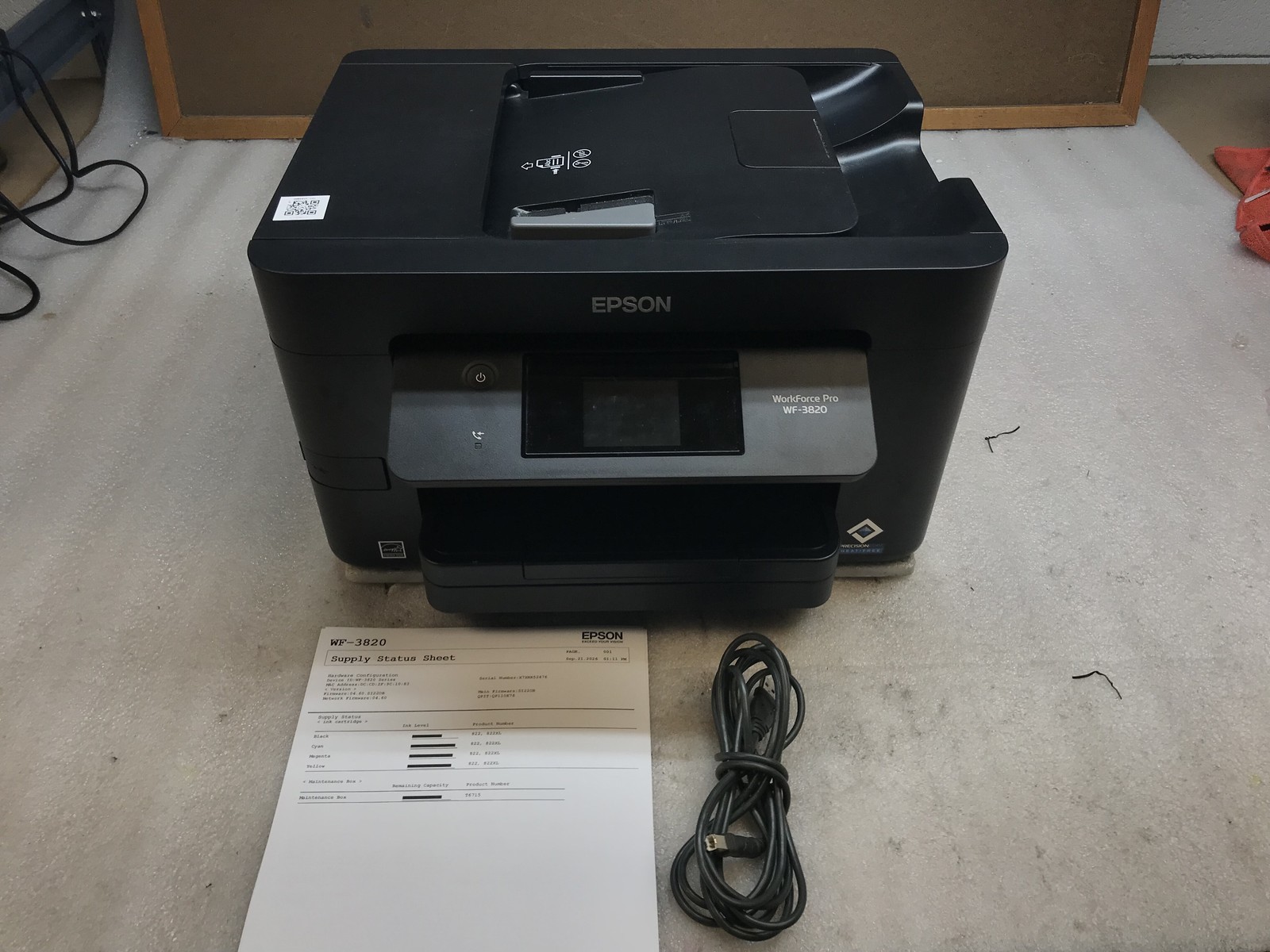 Epson WorkForce Pro WF-3820 Wireless All-in-One Printer 1K pages