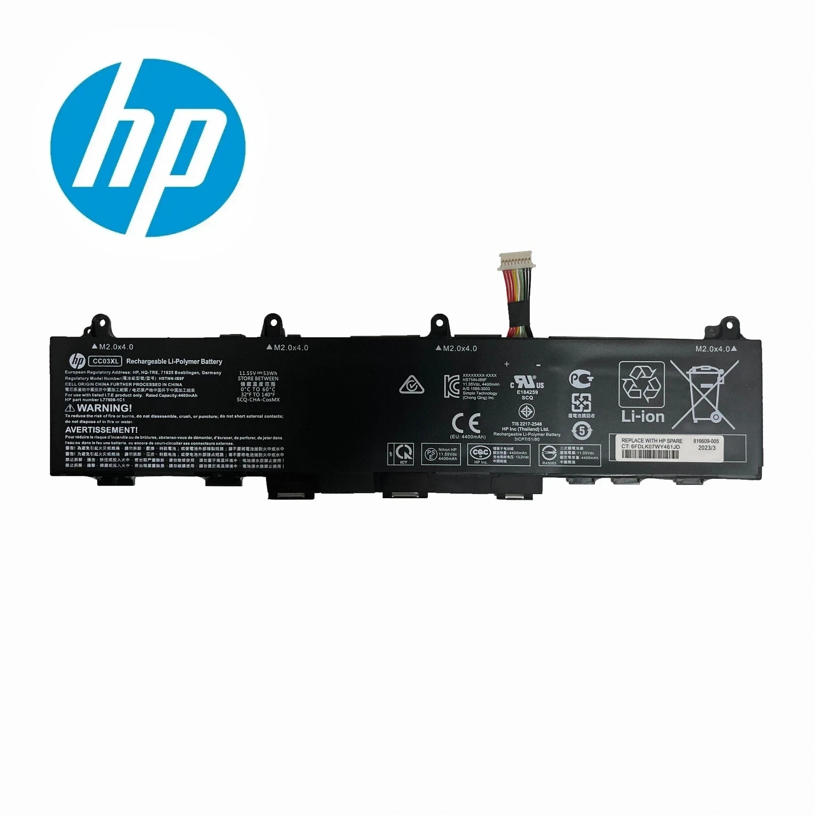 New Genuine CC03XL Battery For HP EliteBook 830 835 840 845 G7 G8 L78555-005 53W