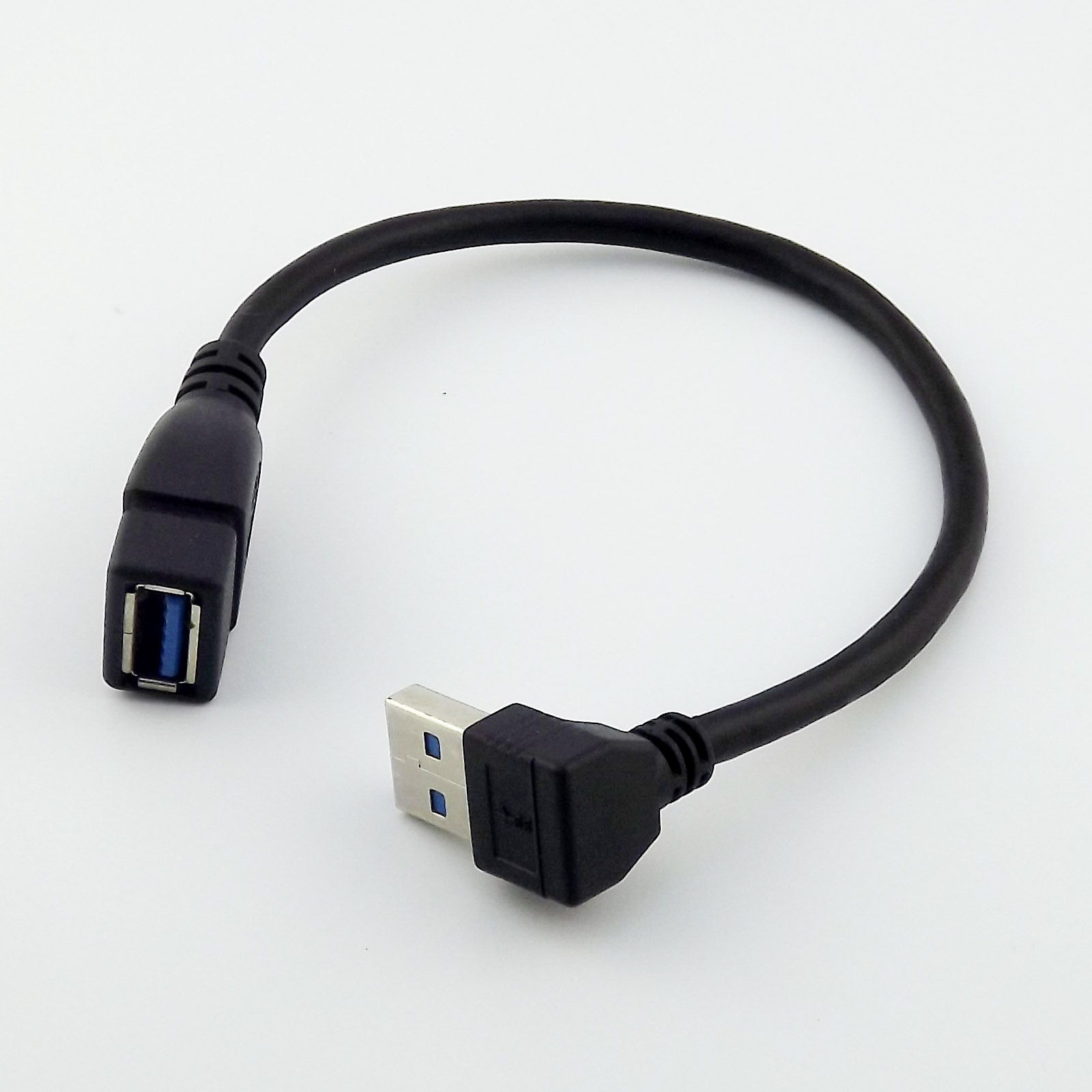 Up Angle 90 Degree USB 3.0 Type A Male to USB 3.0 A Female Extension Cable Cord