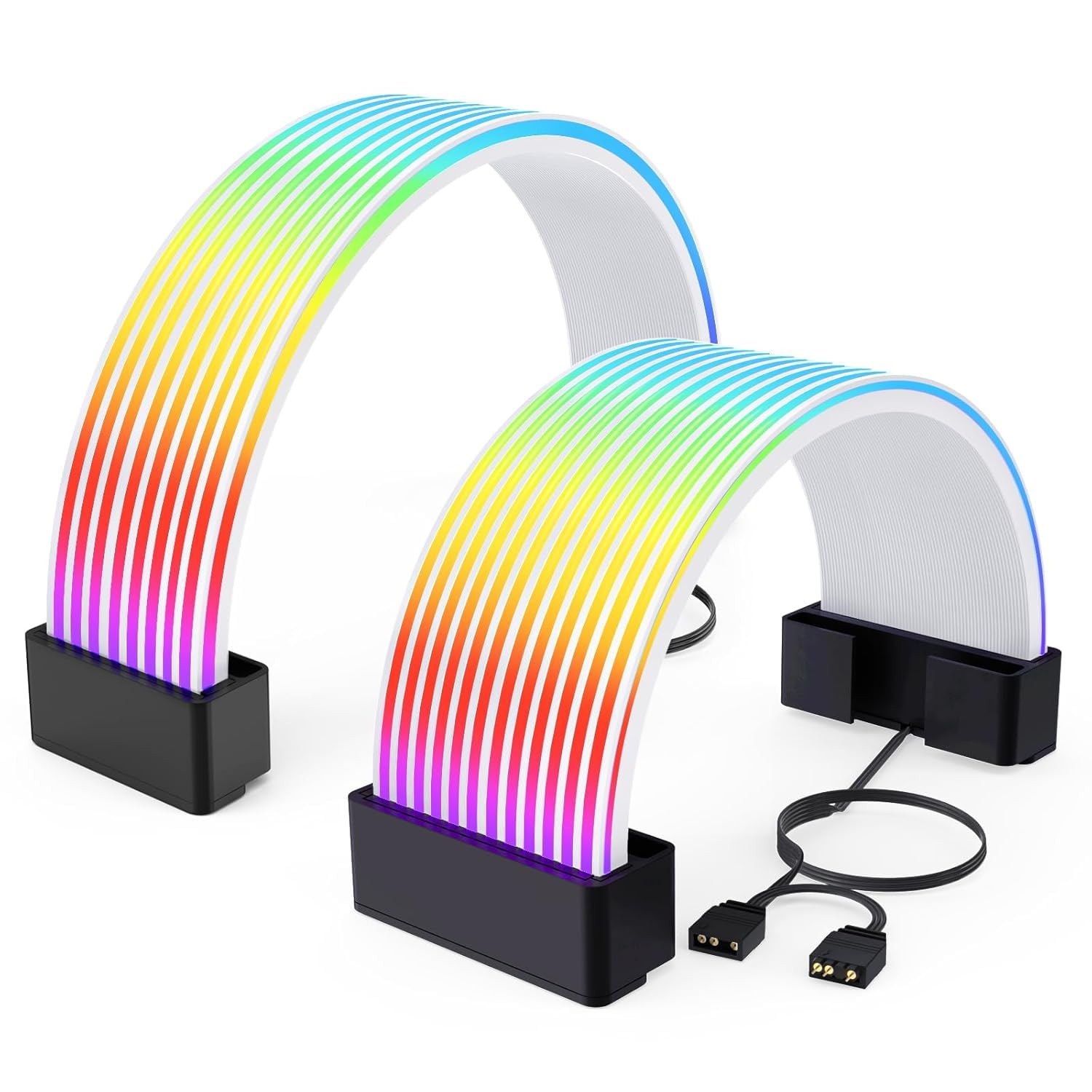 RGB Cables Cover Kit, Flex Power Cable Cover for 24-Pin Motherboard and 8-Pin/16