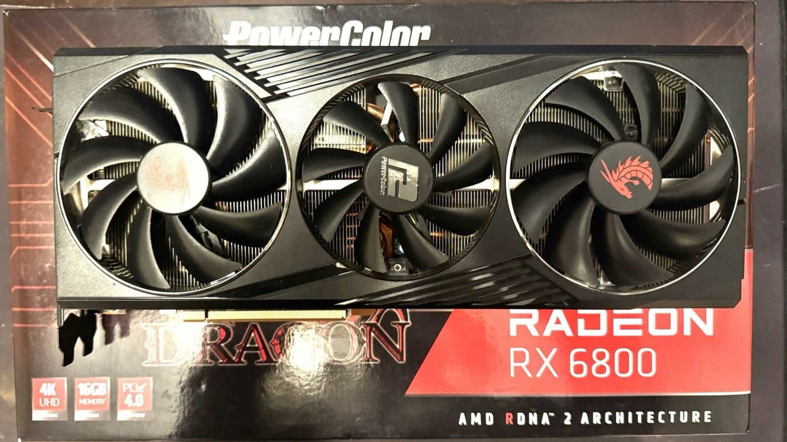 PowerColor Red Dragon AMD Radeon RX 6800 3DHR OC 16GB GDDR6 Graphic Card