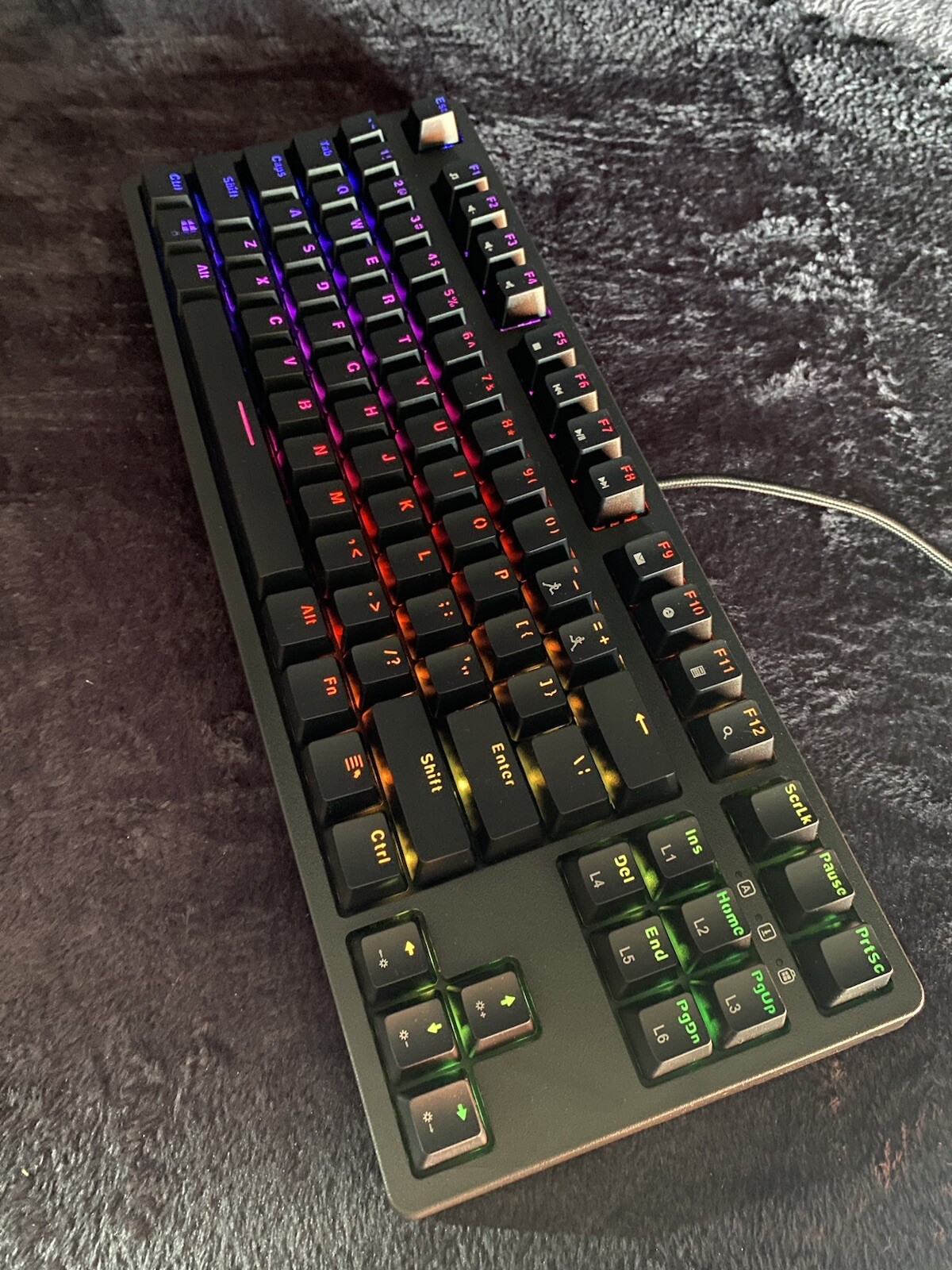 Aukey KM-G14 RGB Multicolor Backlight Mechanical Gaming Keyboard Black