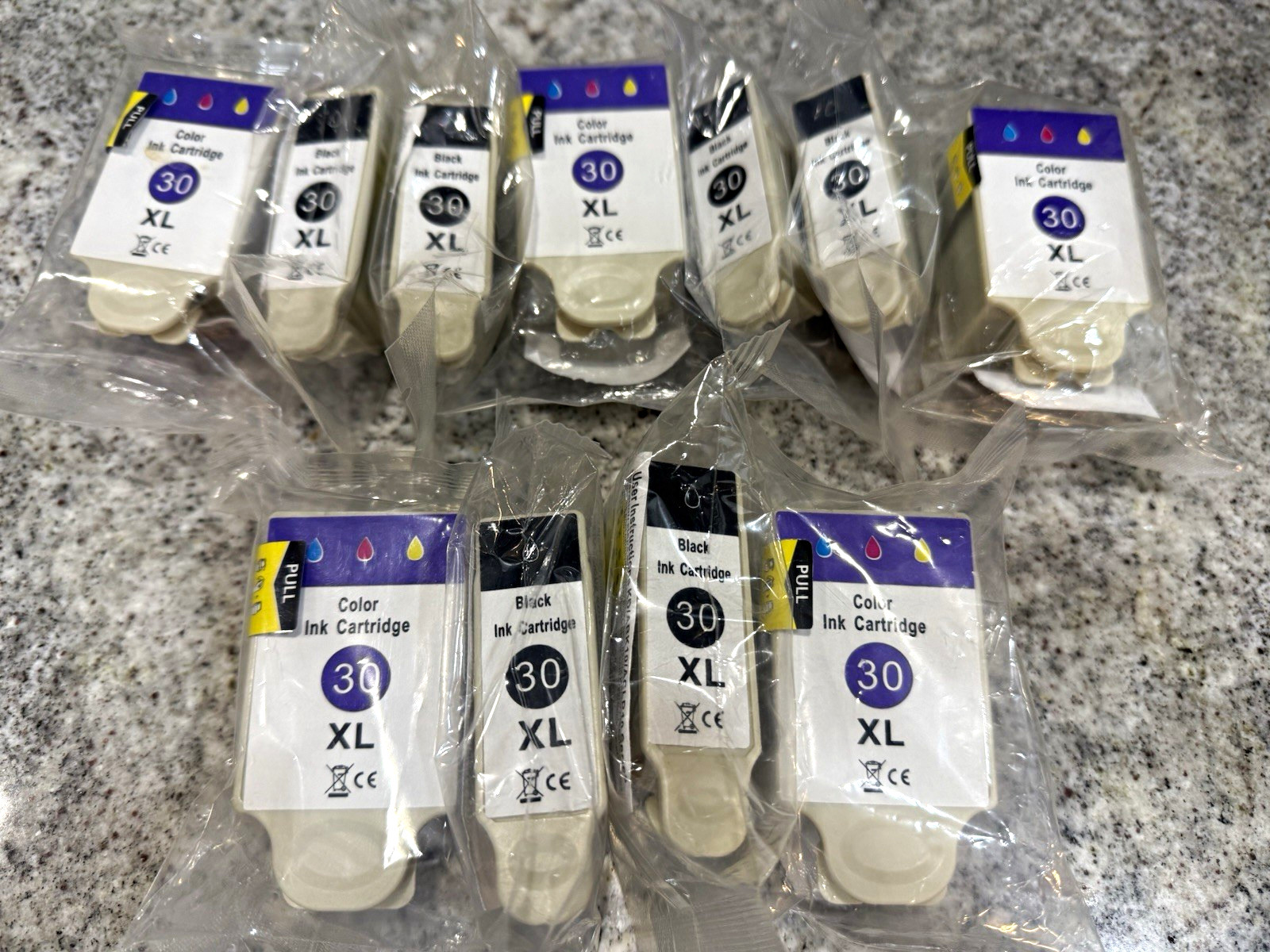 Lot of 10 #30 XL Ink Cartridges Black & Color Compatible Replacement Sealed 