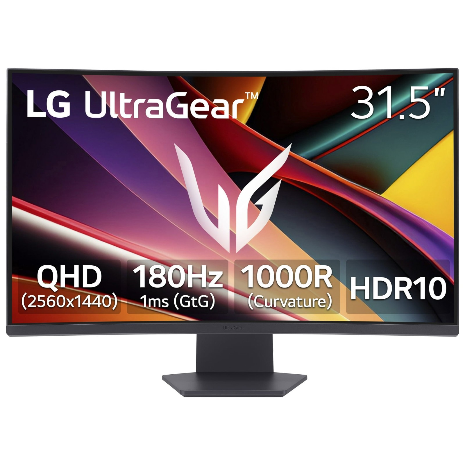 LG 32" UltraGear G6 QHD 180Hz 1ms AMD FreeSync Curved Gaming Monitor (32G60WA-B)