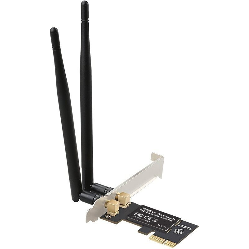 PCI-E 300M Wireless WiFi Adapter Network LAN Card for Realtek RT8192EE Antenna