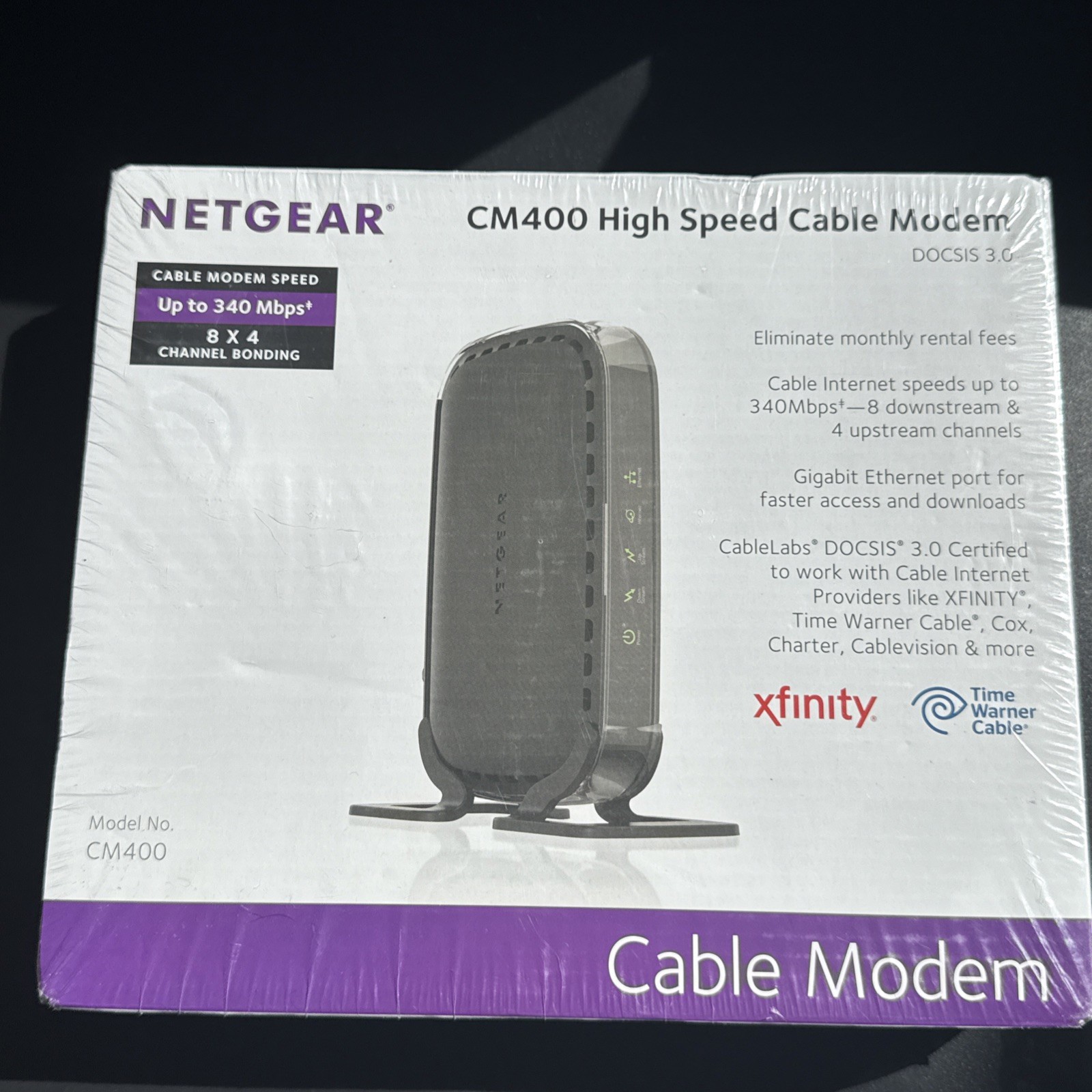 Netgear DOCSIS 3.0 CM400 High Speed Cable Modem Xfinity, Spectrum Cox SEALED