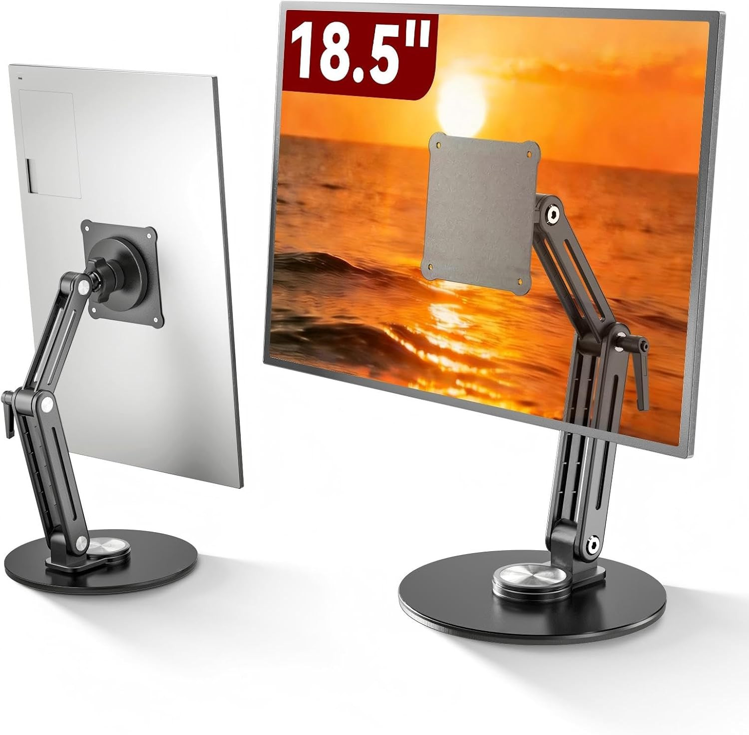 Magnetic Portable Monitor Stand VESA Mount 75Mm Travel 360° Swivel