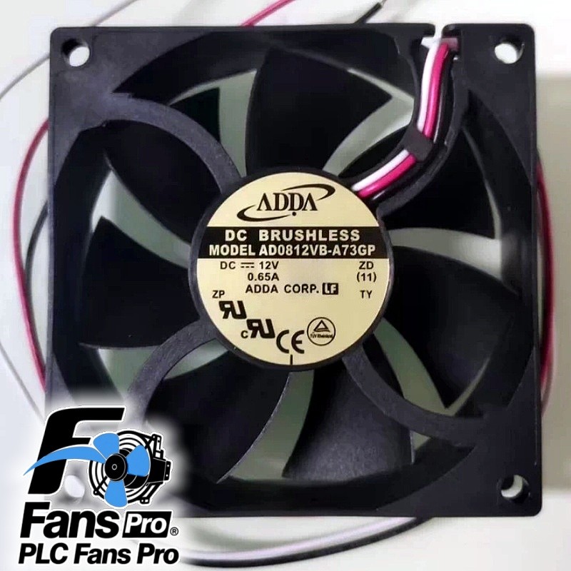 1PCS New ADDA Fan AD0812VB-A73GP DC12V 0.65A 8CM 3 Pin cooling fan