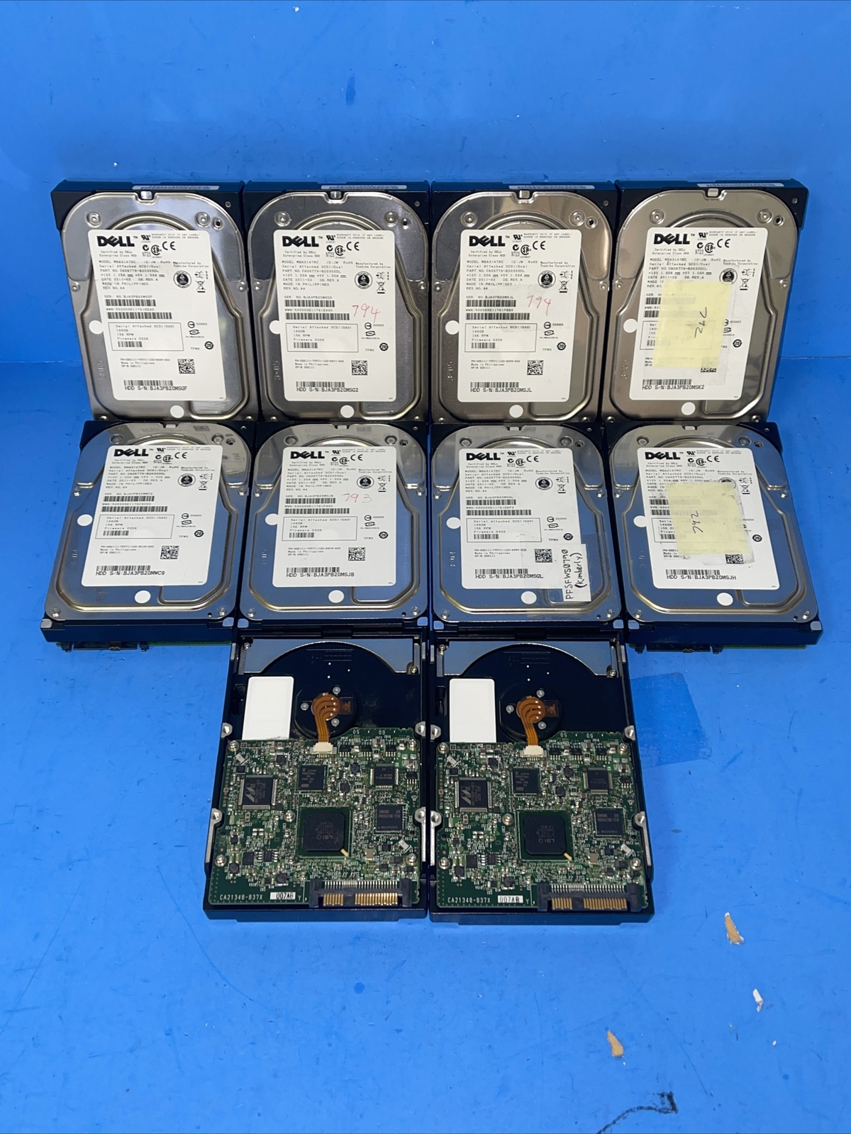 LOT OF 10 Dell 146 GB,Internal,15000 RPM,3.5" (XK111) Hard Drive   ST3300657SS-H