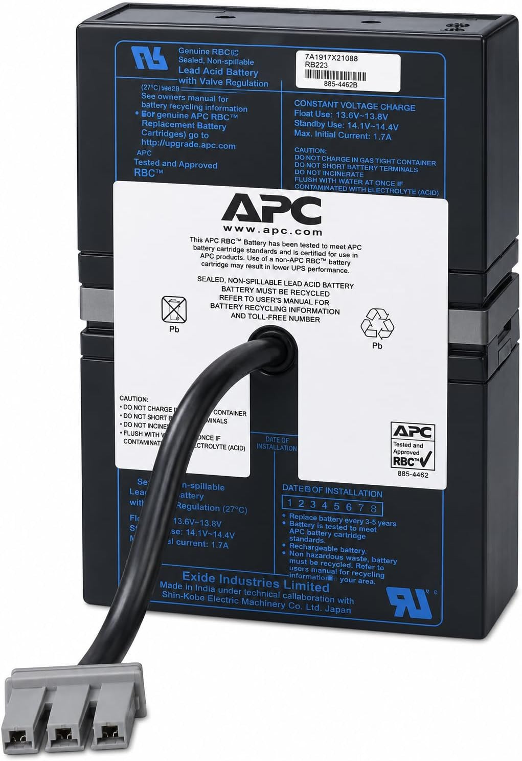Genuine UPS Replacement Battery RBC33 for Models BT1500, SC1000, SN1000