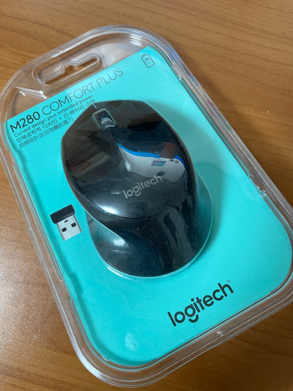 [Logitech] M280 Wireless Optical Mouse, 1000dpi for Window 10 11, Mac - Black