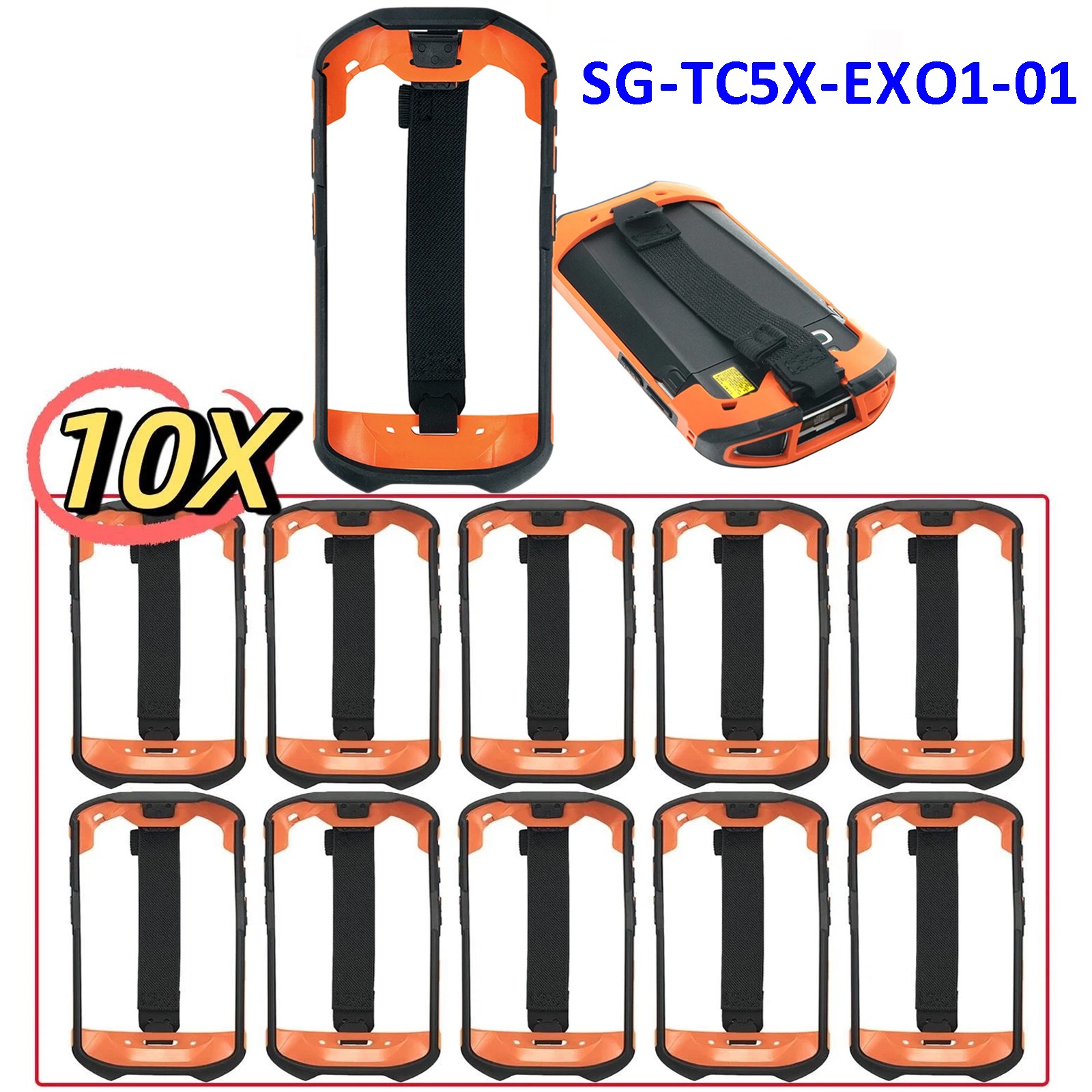 10Pcs Orange Protective Cover Case for Zebra TC51 TC52 TC56 TC57 SG-TC5X-EXO1-01