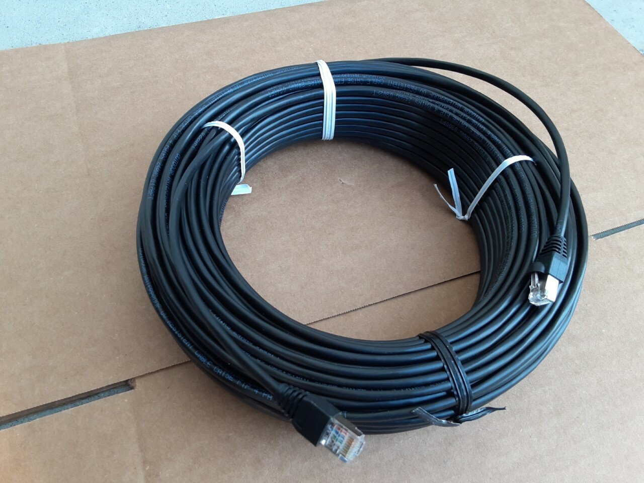 150 ft  CAT5e SHIELDED Outdoor Indoor Ethernet Cable UV Direct bury RJ45 Cable 